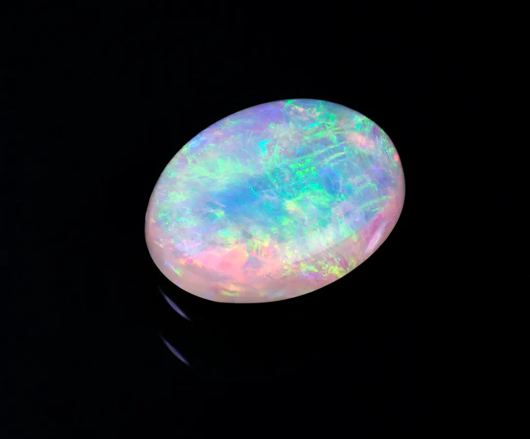 Collection of Ethiopian Welo opals with vibrant play-of-color