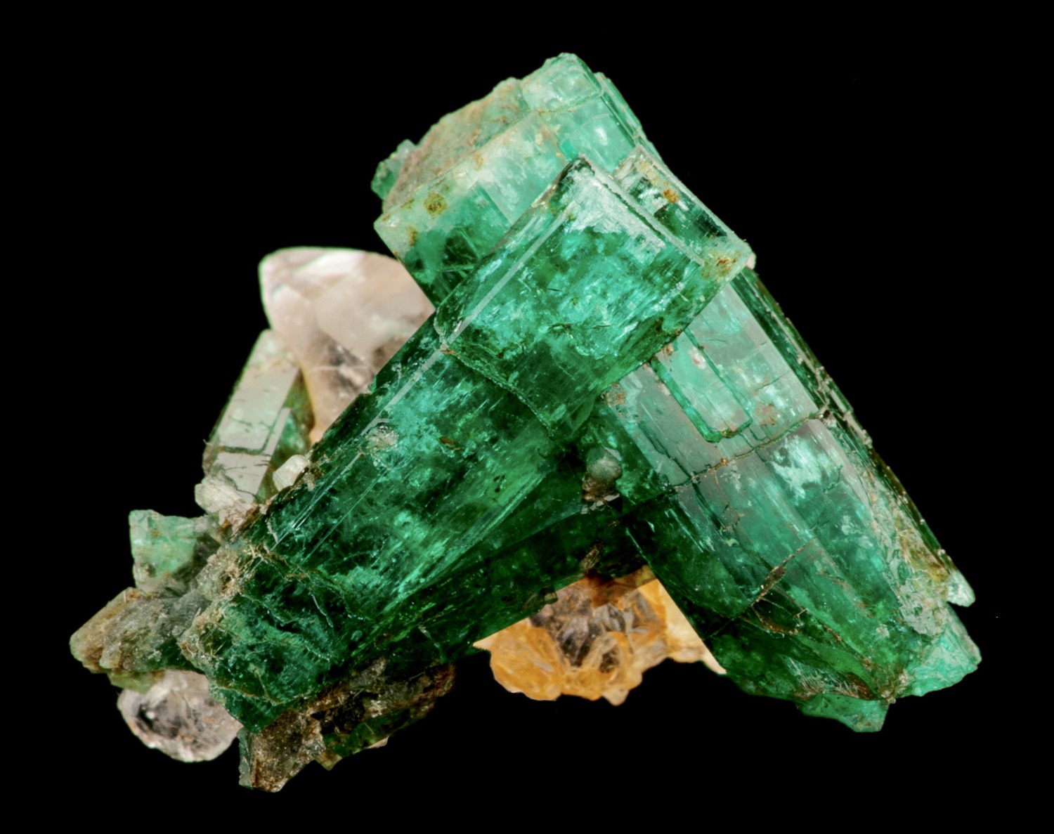 Chunks of rough Ethiopian emeralds